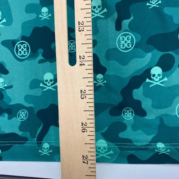 G/FORE Golf Polo Mens Large Green Camo Skull & T's Performance Shirt Luxury